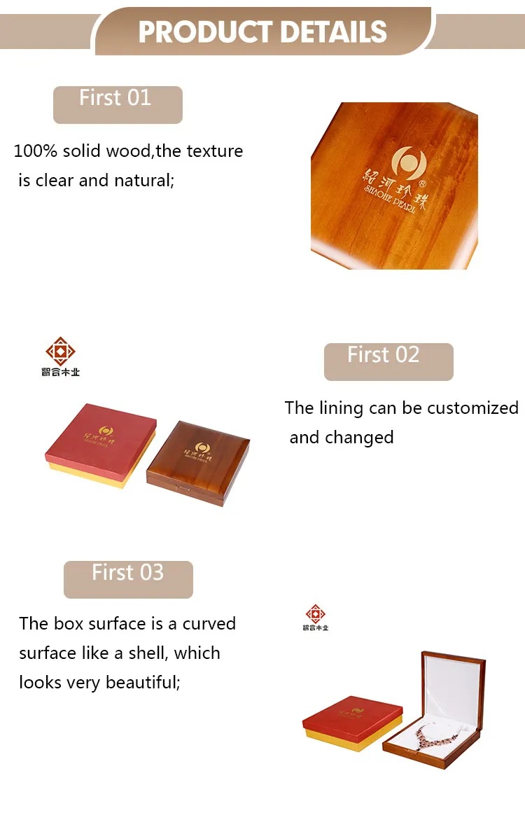 Factory Wholesale Handmade Luxury Wooden Jewelry Box Organizers for Women Necklace