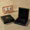 Single Walnut Wood Challenge Coin Presentation Display Box Storage Case with Clear Top and Sliver Coin Capsules with Adjustable Gasket