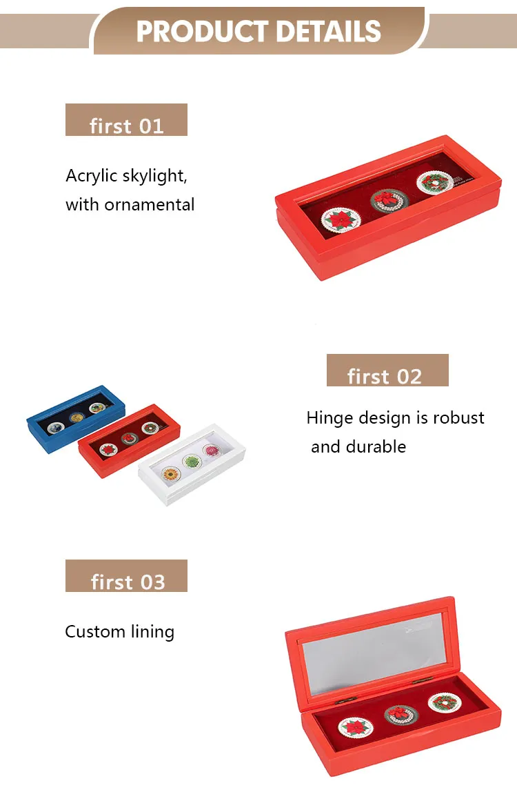 Wholesale OEM Wooden Breastpin Crafts Keepsake Box and Handcrafted Brooch Wooden Boxes for Memorabilia Storage