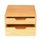 Premium Wooden Tea Bag Storage Box with Dual Layers