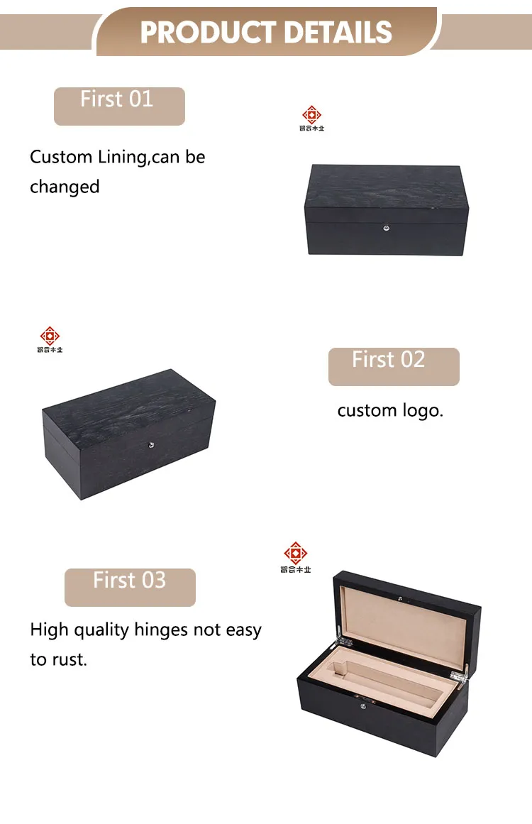 Personalized Sturdy Wooden Mic Storage Box with Custom Logo