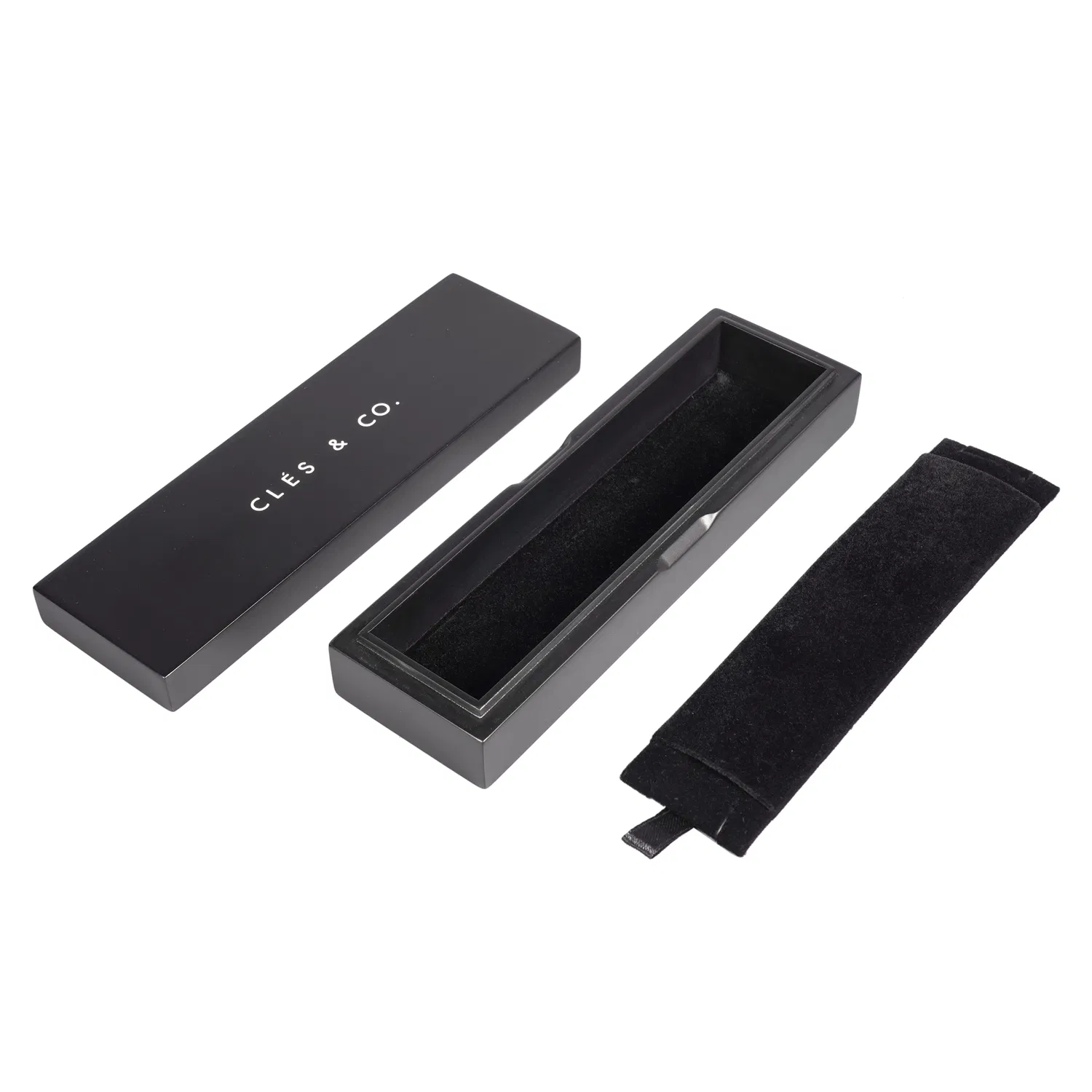 High Quality Handmade Black Matte Paint Custom Laser Logo Small Wooden Necklace Jewelry Boxes