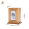Solid Wood Cremation Urn Handcrafted Adult Size Premium Hardwood Memorial Engraved Design Secure Closure Timeless Tribute Eco Friendly Material Artisan Crafted