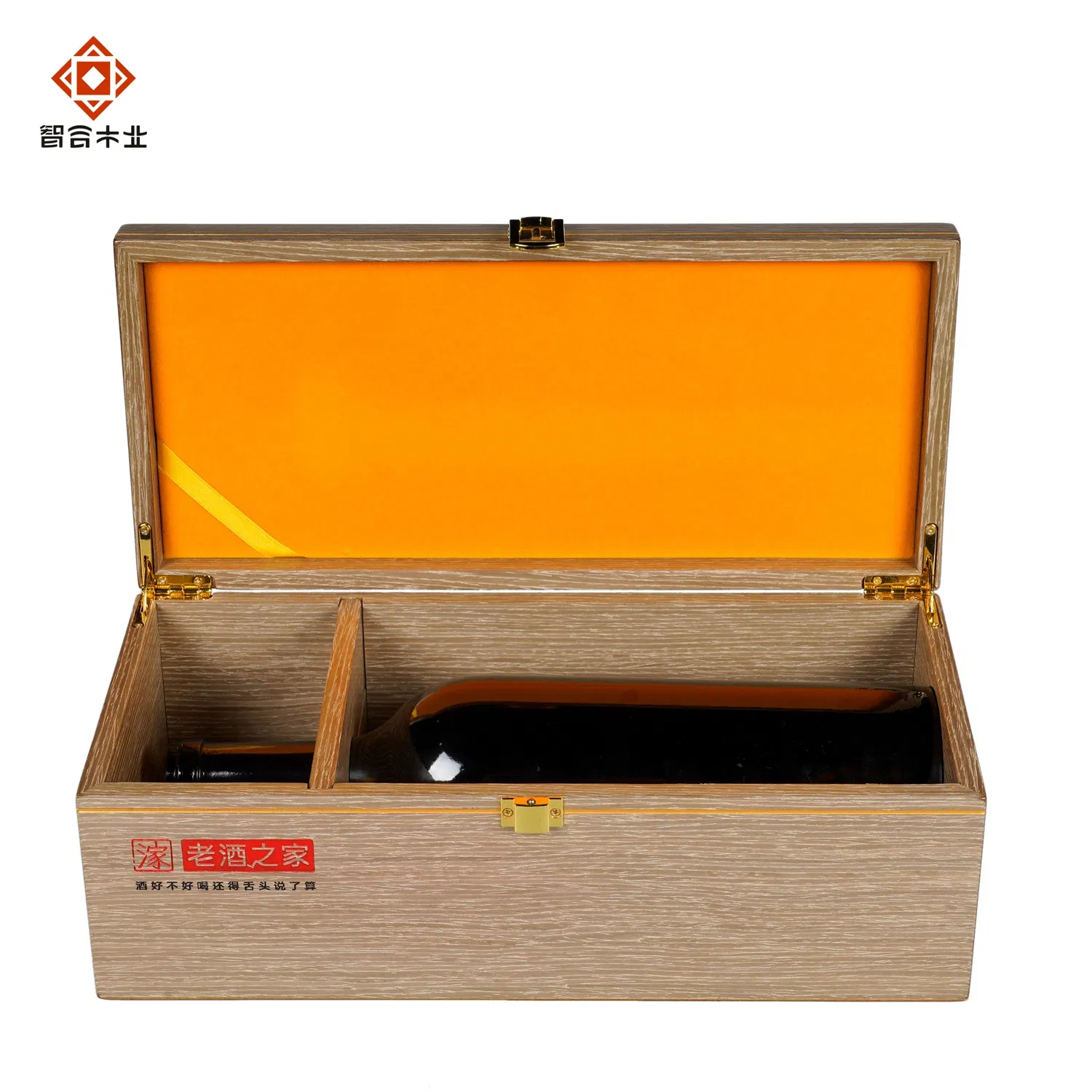 Factory Price Wholesale Custom Laser Logo Single Wooden Wine Gift Box Guangdong Wine Box for Gift