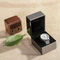Luxury Custom Logo Single Watch Storage Organizer Box Premium Black Lacquer Wooden Watch Display Case with PU Leather Pillow