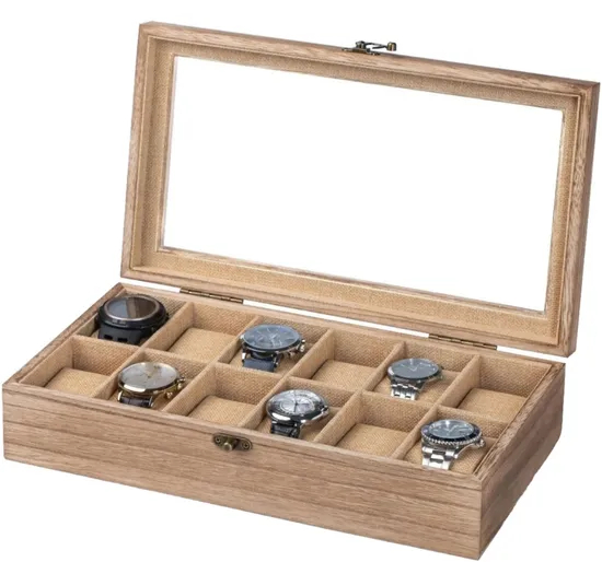 Transparent Lid Watch Display Box New High Grade Custom Acrylic Design 8 Slots Wooden Box Carton Handmade Timber Zhihe Gift & Craft