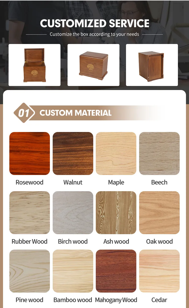 Professional Funeral Supplies Factory Handmade Oak Wooden