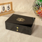 High Gloss Customized Logo Wooden Credit Card Box with Drawer Black High Gloss Wood Storage Gift Box Luxury Gift Boxes