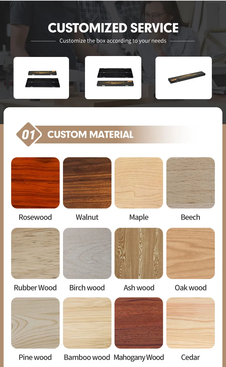 Eco-Friendly Black Paint Healthy Product Packaging Box High Grade Oak Solid Wood Custom Long Luxury Wood Gift Box
