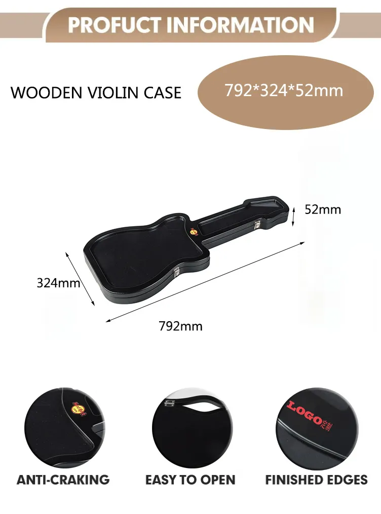 Wholesale Wooden Single Wine Bottle Gift Packaging Box Luxury Storage Violin Case