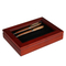 Factorary Price Custom Laser Logo Rubber Wooden Pen Box Rubber Luxury Gift Fountain Pen Set Packing Box