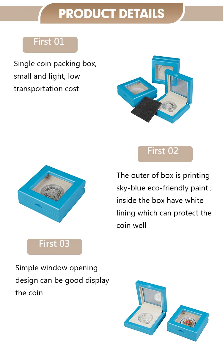 Unique Handmade Blue Coin Holder Box for Collectors and Enthusiasts