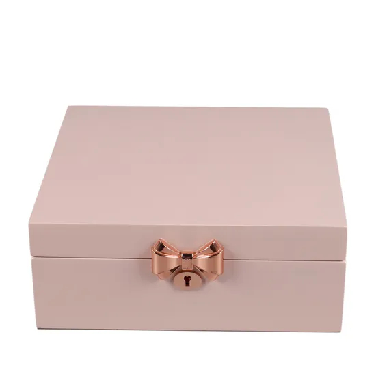 Elegant Pink Music Box for Jewelry Storage with Custom Logo