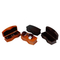 Premium Customizable Black Flannel Lined Walnut Eyeglasses Case