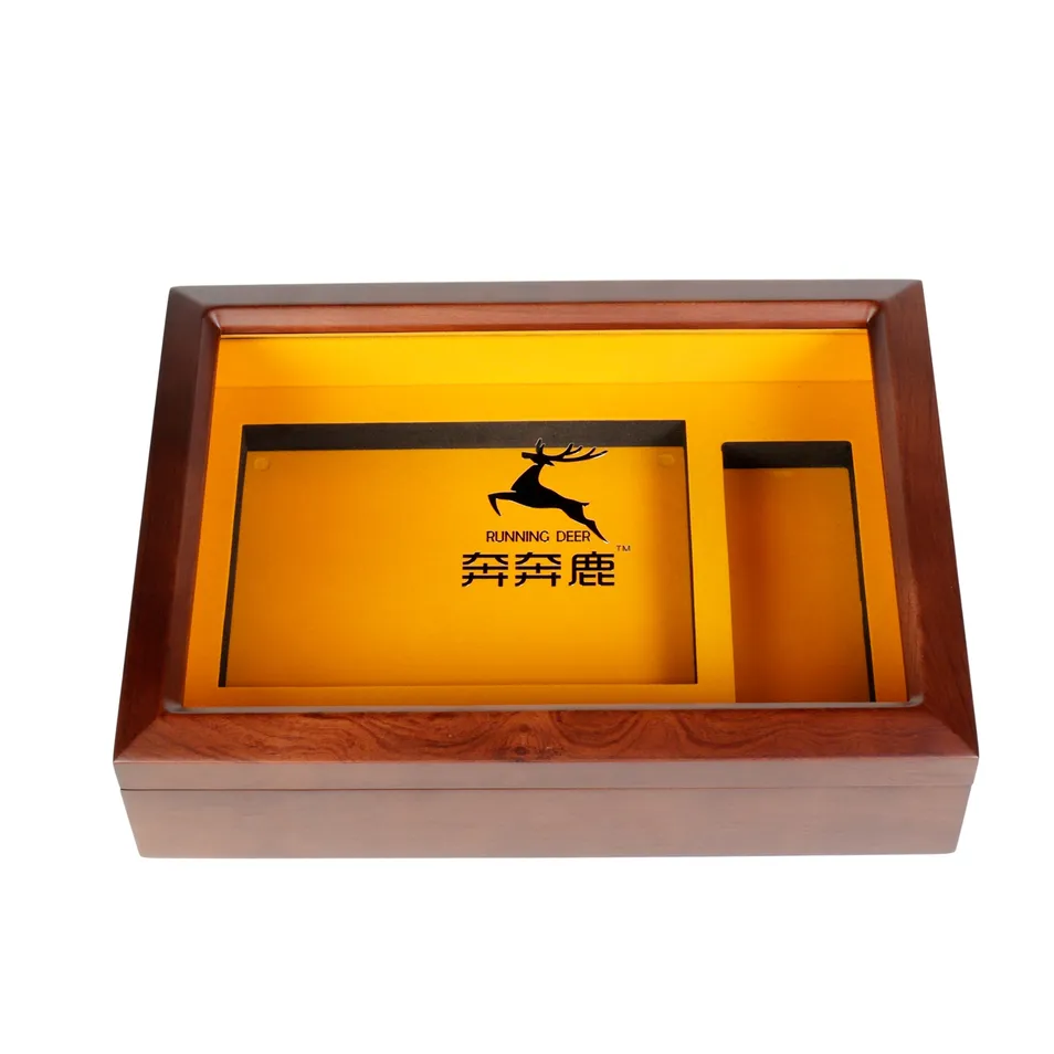 Elegant Acrylic Shell Wooden Gift Box for Health Products
