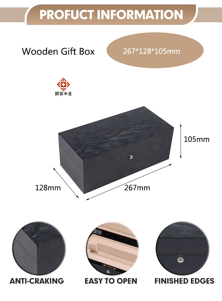 Personalized Sturdy Wooden Mic Storage Box with Custom Logo