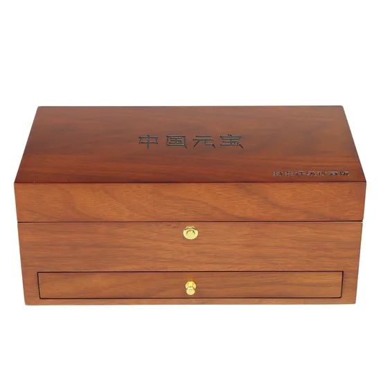Wooden Commemorative Coin Collector Display Storage Box Factory Wholesale Reusable Custom Velvet Chocolate Carton Handmade Wood