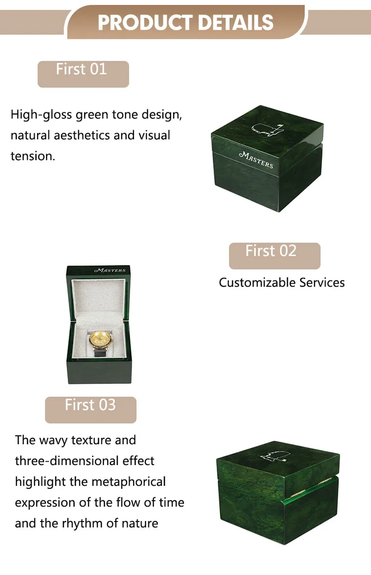 Elegant Custom Logo Wooden Jewelry Storage Box for Gifts