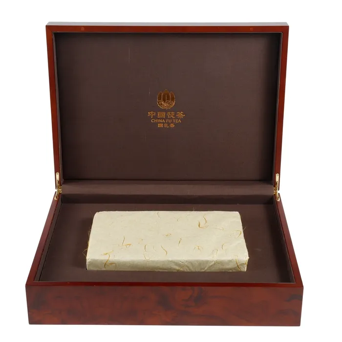 High-End Natural Rosewood Wooden Tea Box Rectangle Gift Box Hinge Magnetic Feature Recyclable Tea Set Packaging Laser Printed