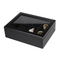 Elegant Wooden Watch Display Case with Acrylic Lid and 8 Dividers