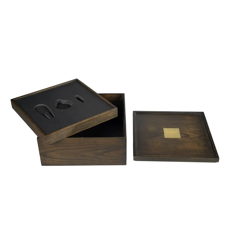 OEM ODM Custom Wood Sewing Box Large Storage Custom Oak Solid Wooden Box Packaging Gift