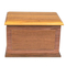 Elegant Birch Wood Pet Memorial Urn for Cherished Companions