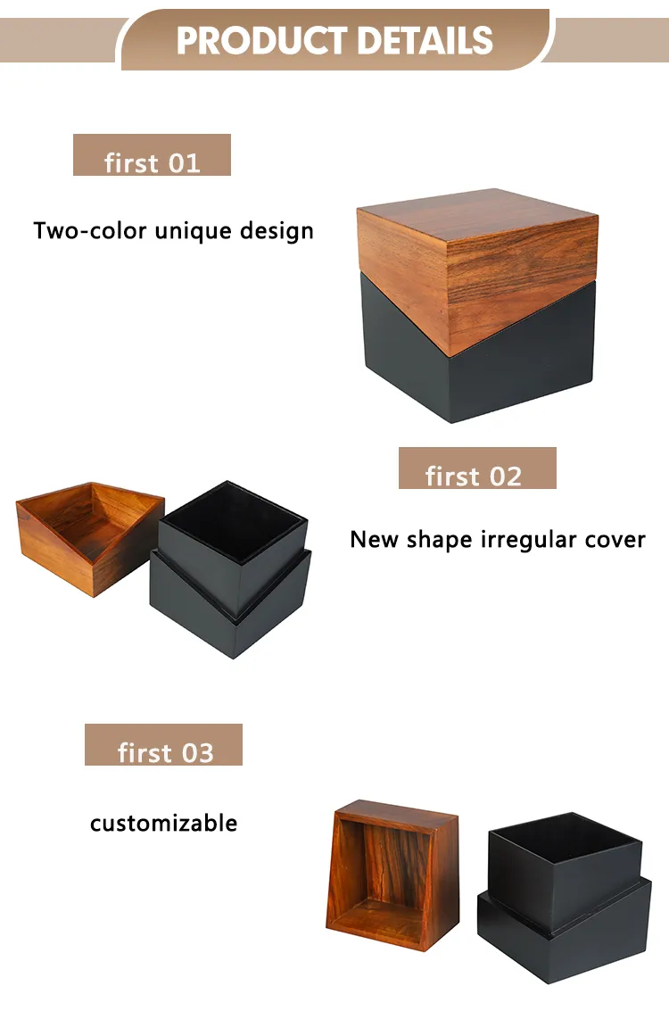 2025 New Product Ashes Urn Biodegradable Urns Limited Time Offer MDF Urns Funeral Supplies for Adult Caskets Custom