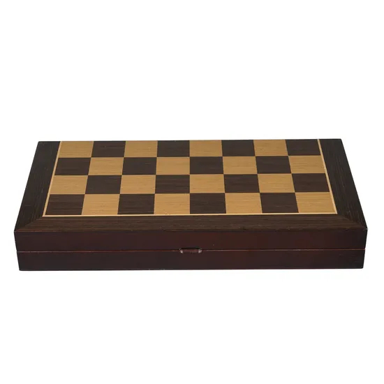 Wholesale Factory Price Custom Size Design Solid Wood Brown Chess Gift Packaging Box