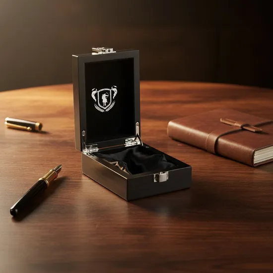 Customizable Solid Wood Perfume Packaging Box with Hinged Lid