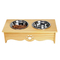 Factory Price Wood Cat Dog Bowl Rack Customized High-End Wooden Pet Dining Stand Tables