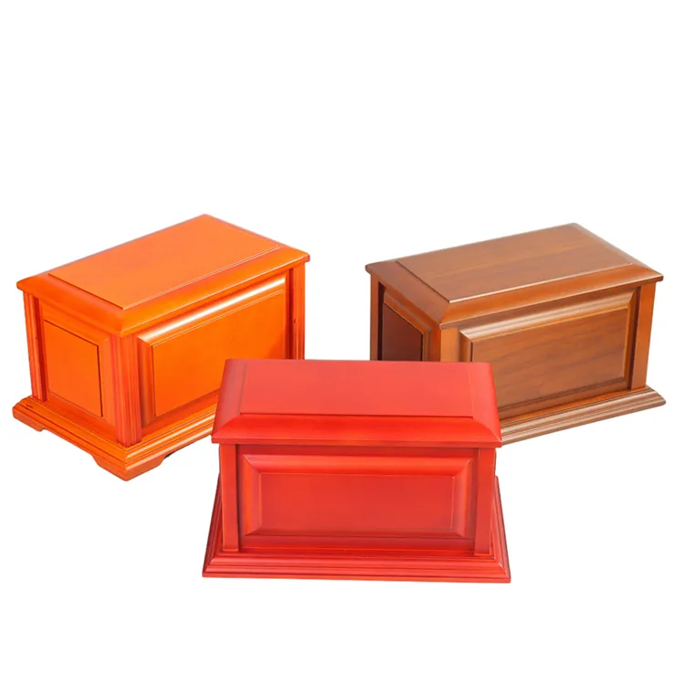 Wholesale Factory Price Funeral Supplies Wooden Urn Storage Packaging Pet Cremation Memorial Urns for Human Ashes Adult Male Female
