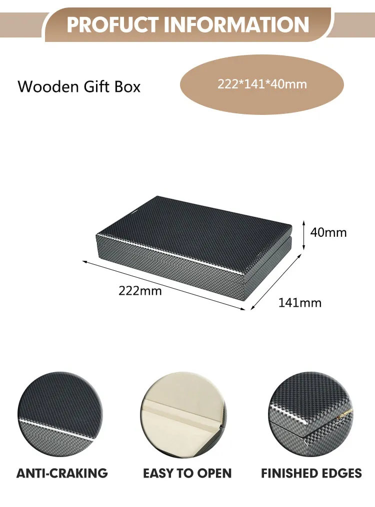 Luxury Carbon Fiber and Wood Jewelry Gift Box Set