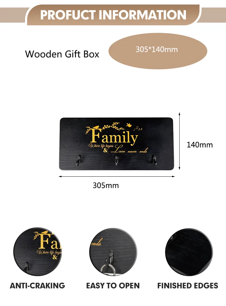 Wholesale Wooden Decorative Key Holder for Decorative Mini Wall Hooks