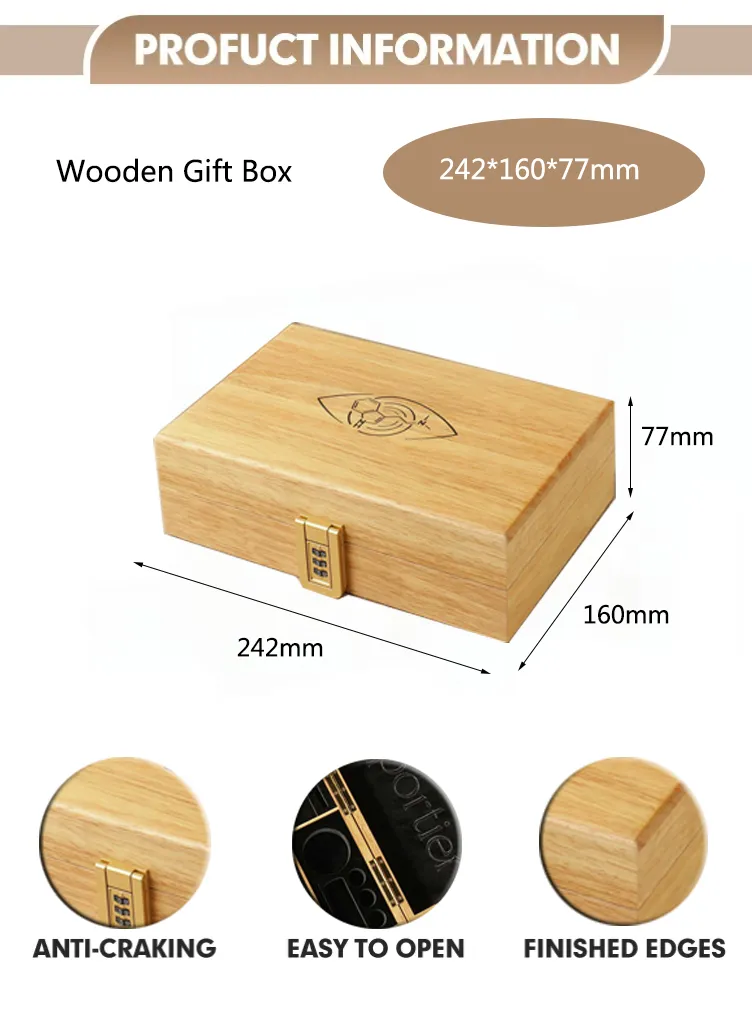 Factory Custom Christmas Gift Cosmetics Skin Care Products Bottle Container Luxury Packaging Container Wooden Box Logo Custom Piano Paint Wooden Box