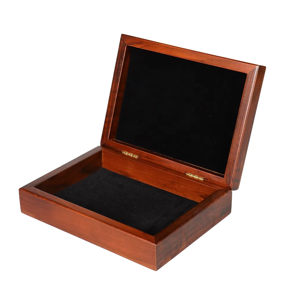 Wholesale New Year Wooden Engagement Christmas Packing Gift Box Magnetic Wood Perfume Ring Suitcase Gift Box