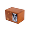 Zhihe Bamboo Pet Urn with Slide-Top Lid Photo-Stickable Front Customizable Laser-Engraved Patterns Text OEM Service Available.