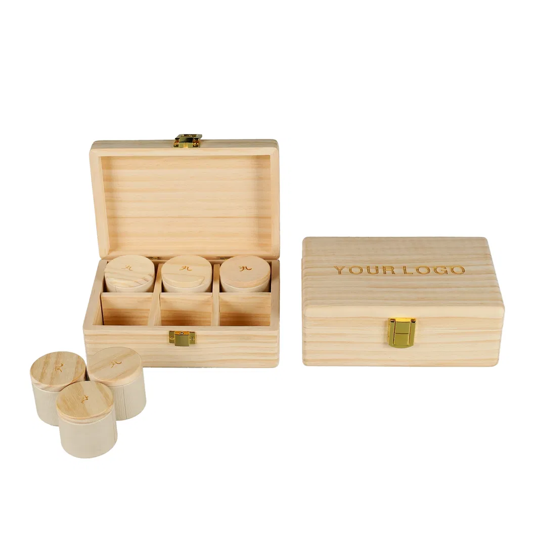 Factory Custom Gift Cosmetics Skin Care Products Bottle Container Luxury Packaging Container Wooden Box Logo Custom Wooden Box