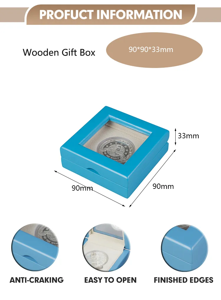 Unique Handmade Blue Coin Holder Box for Collectors and Enthusiasts