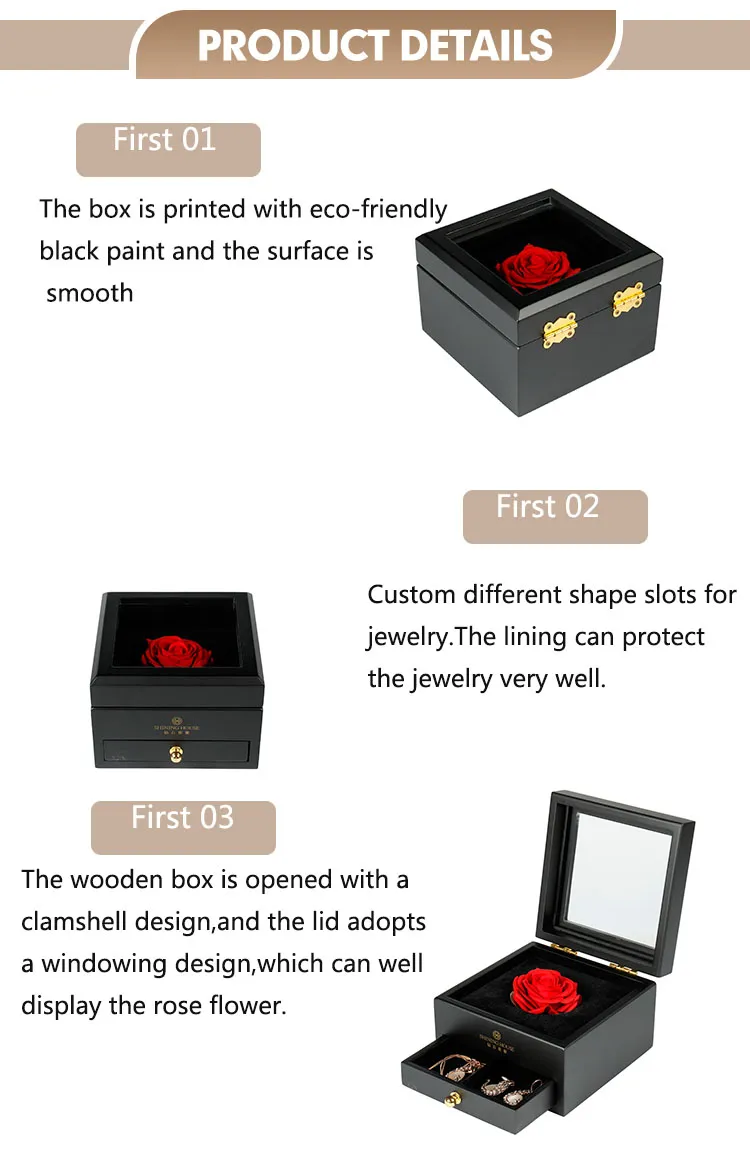 Professional Factory Product Wooden Jewelry Box with High Quality