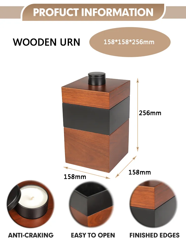 Custom Wooden Pet Urn Box Pet Memorial Shadow Box Coffin Personalized Dog Cat Ash Urn Small Animals Wood Pet Casket for Dogs