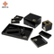 Luxury Custom High Gloss Piano Lacquer Metal Word Logo Edge Outline in Gold Wooden Hotel Room Bathroom Supplies Amenities Set