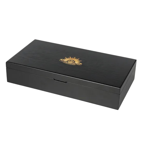 Customized High Quality Black Packaging Solid Gift Customized Wooden Storage Box Gift Box for Jewelry Watch Book