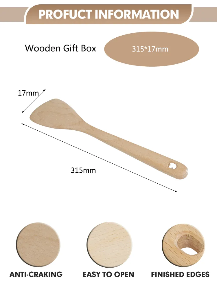 Wholesale Eco-Friendly Beech Wood Kitchen Utensils Custom Kitchen Wooden Spatula