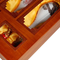 Elegant Personalized Wooden Wine Box Gift Set for 4 Bottles