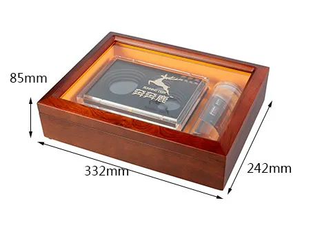 Elegant Acrylic Shell Wooden Gift Box for Health Products