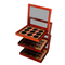 Wholesale Custom Luxury Rubberwood Velvet Interior Commemorative Coin Wood Display Box