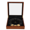 Custom Walnut Wooden Coin Display Case with Clear Lid