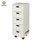 Home Decoration Living Room Bedroom Furniture White Modern MDF Wood Cabinet Chest with 5 Leather Drawers