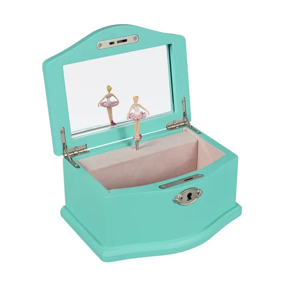 Factory Wholesale White Wooden Jewelry Music Box Luxury Custom Wind up Music Box