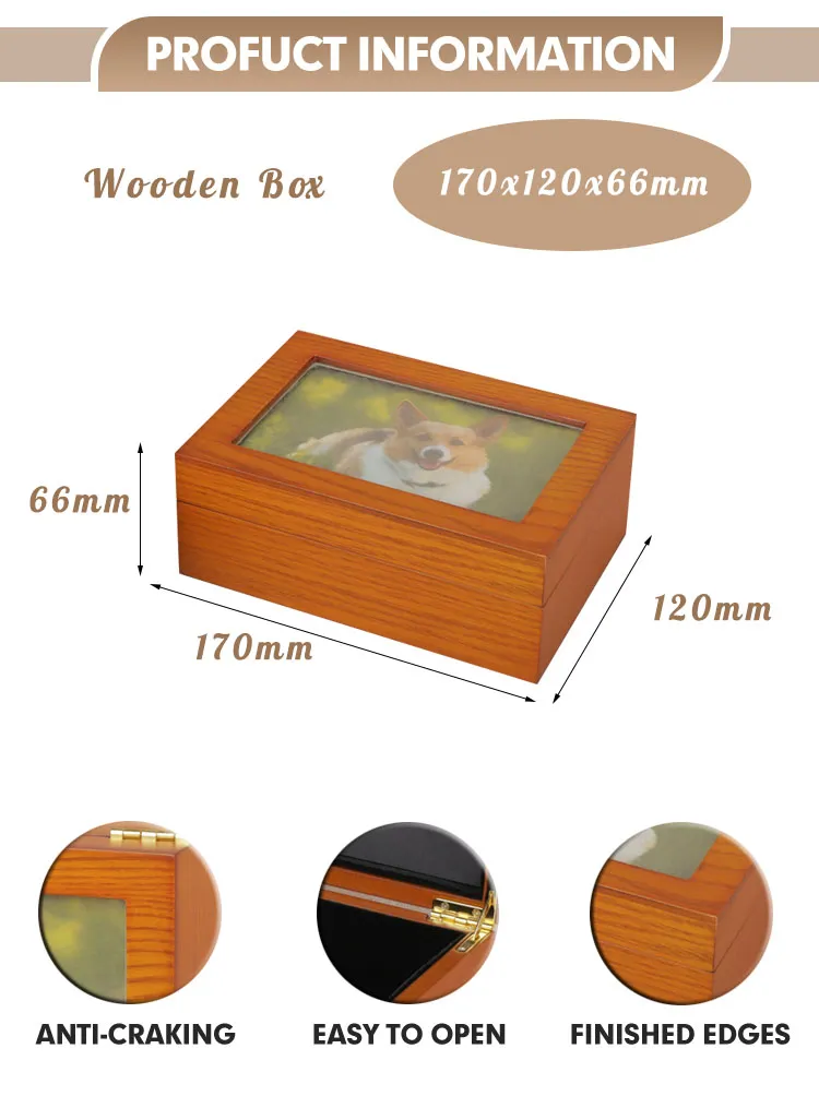 Wholesale OEM Customized Product Wooden Ashes Urn Personalized Wooden Urn Box Dimensions Homemade Wooden Urn Box for Human Ashes